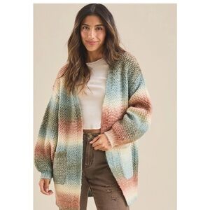 Altar'd State Mckenna Ombre Knit Cardigan Sweater